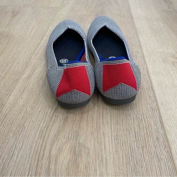 rothy’s Retired Rare Shale Cherry ribbon striped ballet flat - Picture 4 of 6